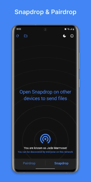 Snapdrop web interface